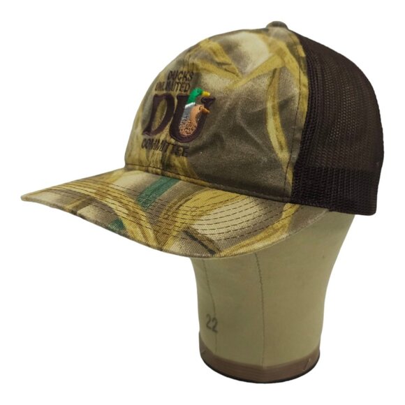 Ducks Unlimited Committee Mesh Snapback Cap Trucker Realtree Wetlands Camo Hat - Picture 2 of 13